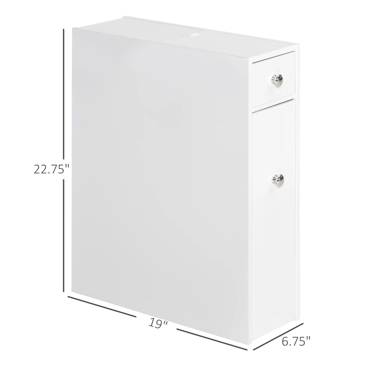 HOMCOM Bathroom Floor Organizer Wooden Free Standing Space Saving Narr ...